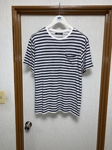 L 美品 MINEDENIM HAZY BORDER Tシャツ