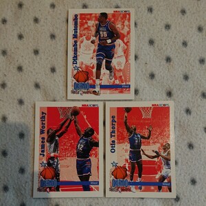 HOOPS 1992 ☆ NBA ALL-STAR WEEKEND 1992 WEST 3枚セット ☆ DIKEMBE MUTOMBO , JAMES WORTHY , OTIS THORPE ☆ ORLANDO