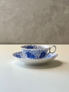 フランス　アンティーク　Creil et montereau　クレイユモントロー　/ ツタのカップ＆ソーサー　cup&saucer ヴィンテージ　ブロカント