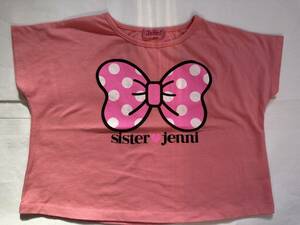 SISTER Jenni シスタージェニー　120cm Tシャツ　半袖　ピンク　リボン　女の子　ダンス　レッスン　6歳　7歳　中古
