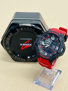 I♪ カシオ CASIO G-SHOCK 5302 GA-1000 スカイコックピット SKY COCKPIT メンズ腕時計 クォーツ デジアナ 黒 ブラック 赤