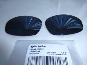 ★オークリー スプリットジャケット用 カスタム偏光レンズ BLACK IRIDIUM Color Polarized 新品 OAKLEY Split Jacket スプリットジャケット