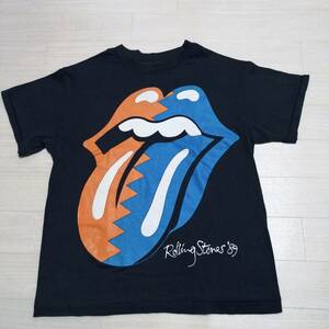 Rolling Stones B⑬ 1989ツアー Tシャツ 黒 NORTH AMERICAN TOUR グッズ ロックバンド ローリング・ストーンズ