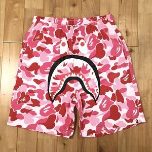 ABC camo Pink シャーク スウェットハーフパンツ Lサイズ a bathing ape shark sweat shorts BAPE エイプ ベイプ ABCカモ ピンク yi276