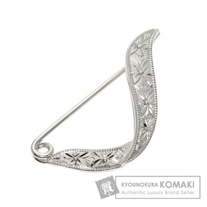 MIKIMOTO ミキモト フラワーデザイン ブローチ K18ホワイトゴールド レディース 中古