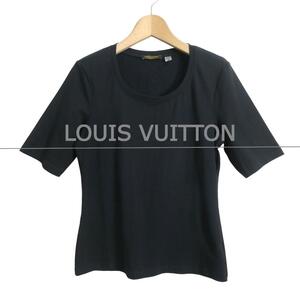 美品 Louis Vuitton ルイヴィトン ユニフォーム サイズM コットン ストレッチ 半袖 クルーネック Tシャツ カットソー 黒 ブラック