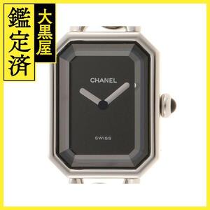 CHANEL　シャネル　プルミエールL　SS　クォーツ　ブラック文字盤　Ｈ0452【431】