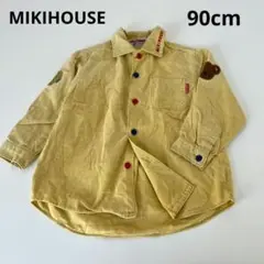 MIKIHOUSE　ミキハウス　長袖シャツ　90cm くま　犬ワッペンつき
