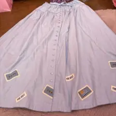 ピンクハウス♡ブルーワッペン沢山♡ロングスカート♡未使用品