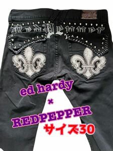 エドハーディー ed hardy × レッドペッパー REDPEPPER デニムジーンズ パンツ