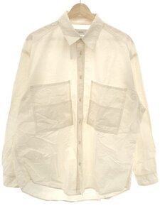 marka マーカ 22AW UTILITY SHIRT WIDE ORGANIC COTTON TYPEWRITER シャツ アイボリー 1 ITNWX1JUSH8K