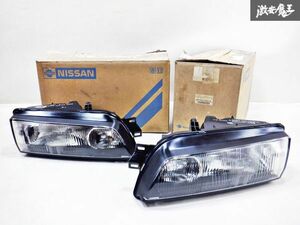 ★当時物 新品★日産純正 BNR32 スカイライン GT-R 角目 N1 ハロゲン ヘッドライト ランプ 左右 B6060-05U15 ICHIKOH 1408 箱 即納 棚2I12