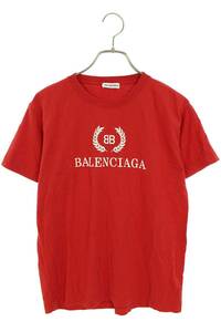 バレンシアガ BALENCIAGA 541691 TCV25 サイズ:M BBロゴプリントTシャツ 中古 BS99