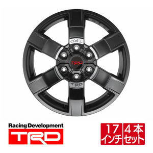 【トヨタ純正】 TRD 17インチ アルミホイール マットブラック 4本セット 17×8J 25 ハイラックス GUN125 X Z Black Rally Edition GRS