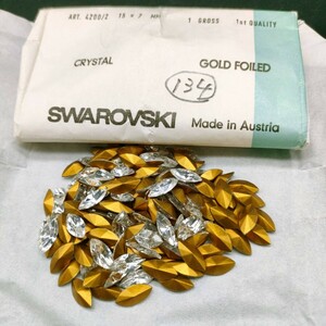 ☆ほぼ未使用 SWAROVSKI スワロフスキー ヴィンテージ ルース 4200/2 15×7mm 1gross crystal クリスタル 裸石 デコ R-280