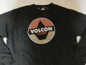 ボルコム【VOLCOM STONE】プリントスウェットトレーナーUS L濃灰