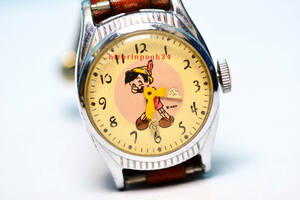 ヴィンテージ　貴重　1949年　インガソル　U・S・TIME　［ピノキオ］　ディズニー
