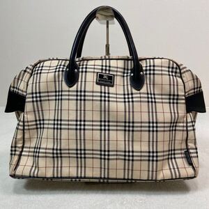 美品！　Burberry Black Label バーバリー　ブラックレーベル　ノバチェック　ボストンバッグ　ハンドバッグ