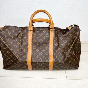 LOUIS VUITTON キーポル50 モノグラム ボストンバッグ ルイヴィトン ブラウン