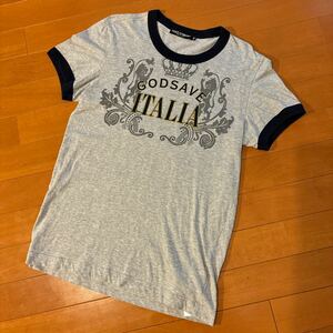 ★正規品★ドルチェ&ガッパーナ★DOLCE&GABBANA★GODSAVE ITALIAロゴＴシャツ★