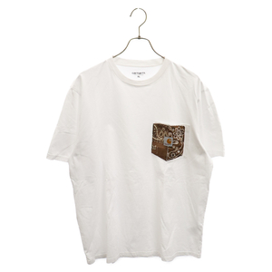 Carhartt WIP カーハート ダブリューアイピー×MIYAGIHIDETAKA S/S POCKET T-SHIRT ミヤギヒデタカ バンダナポケット半袖Tシャツ ホワイト