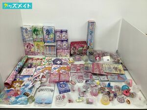 【現状】女の子向け アニメ グッズ まとめ売り プリキュア アイカツ 他 / フィギュア Blu-ray 缶バッジ アクリルキーホルダー 他