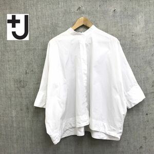 1H50-N◆ ＋J UNIQLO ユニクロ スーピマコットンドルマンスリーブシャツ レディース トップス ◆ sizeM ホワイト 白 コットン