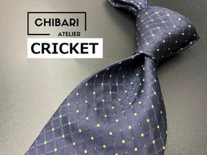 【超美品】CRICKET　クリケット　ドット柄　ネクタイ　3本以上送料無料　ネイビー　0902065