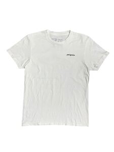 パタゴニア Patagonia 半袖 Tシャツ ホワイト コットン100% アウトドア Mサイズ ム655