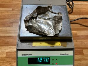 4/純銀 silver 1000 銀製 総重127.0g つぶし 潰し 銀細工原料 都市鉱山 銀素材