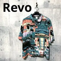 Revo レボ レディース レーヨンシャツ 半袖シャツ 2 総柄