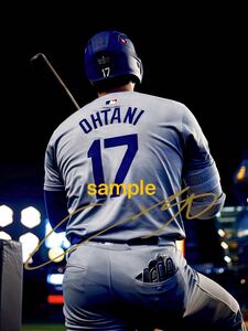 【送料込み】大谷翔平　高画質　サイン　フォト　写真　ポートレート　L.A.ドジャース　