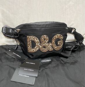 新品 本物 正規品 DOLCE&GABBANA ドルガバ メンズ ボディバッグ 黒 ショルダーバッグ ドルチェ&ガッバーナ D&G