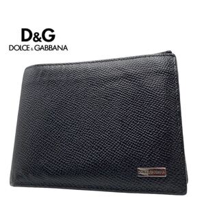 ドルガバ　二つ折り財布　ブラック　小銭入れ　お札入れ　希少　ブランド　D&G