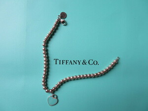 TIFFANY & CO. シルバー AG925 リターントゥティファニー ブルーハートタグビーズ ブレスレット