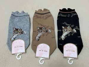 SALE 新品　PAUL JOE ACCESSOIRES ソックス 靴下　ネコ　猫　cat セット