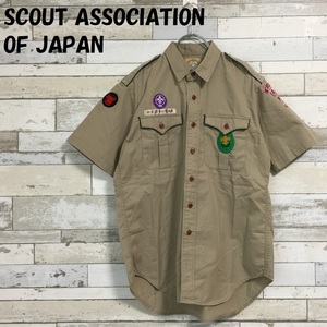 【人気】SCOUT ASSOCIATION OF JAPAN/ボーイスカウト日本連盟 ミリタリーシャツ ライトブラウン サイズ160 キッズ/A1348