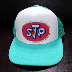 即決★シングルナイロンメッシュキャップ【ＳＴP】ペパーミントグリーン×白