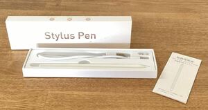 【美品】Stylus Pen スタイラスペン タッチペン 極細 iPad用ペン 極細 高感度 傾き感知 誤作動防止 軽量 USB充電式 ホワイト