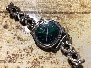 希少 レア アンティーク SEIKO watch セイコー 緑 green ミラー 2220-7120 手巻き ヴィンテージ 腕時計 vintage watch