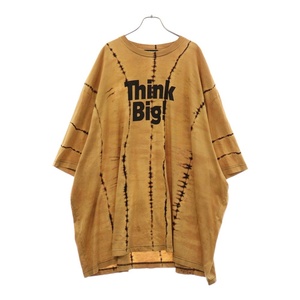 BALENCIAGA バレンシアガ ThinkBig プリントオーバーサイズ半袖Tシャツカットソー ブラウン 508206