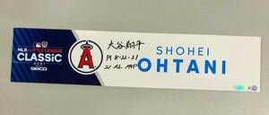 大谷翔平 漢字直筆サイン+多数インスク入り 実使用2021 LITTLE LEAGUE名札KANJI AUTOネームプレートFANATICS+MLB証明！WBC版1555万円落札!