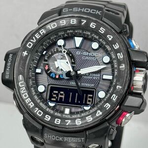 美品 G-SHOCK GWN-1000B-1AJF ガルフマスター タフソーラー 電波受信 電波ソーラー マルチバンド6 トリプルセンサー ブラック 反転液晶