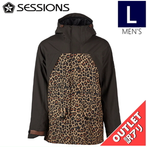 【OUTLET】 SESSIONS RANSACK SHELL JKT カラー:CHEETAH Lサイズ メンズ スノーボード スキー ウェア ジャケット JACKET アウトレット