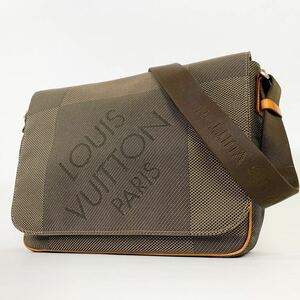 美品 LOUIS VUITTON ルイヴィトン M93617 ダミエジェアン プチメサジェ レザー メッセンジャー ショルダーバッグ 斜め掛け メンズ