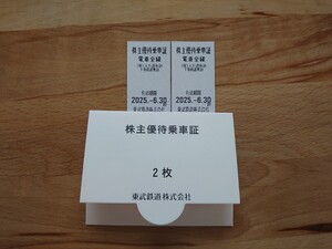 東武鉄道 株主優待乗車証 2枚セット 有効期限2025年6月30日