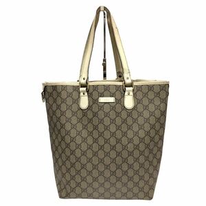 Gucci グッチ トートバッグ GGプラス アイボリー×茶 189896/486628