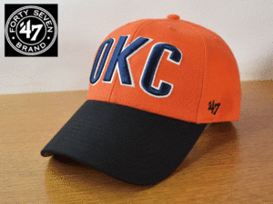 1円スタート!【未使用品】(フリーサイズ) 47 BRAND NBA OKLAHOMA CITY THUNDER サンダー キャップ 帽子 K298