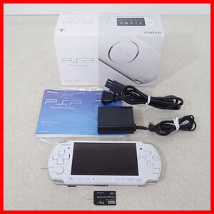 動作品 PSP プレイステーションポータブル 本体 PSP-3000 PEARL WHITE パールホワイト SONY ソニー 箱説付【10