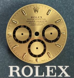 逆6 純正品16523 16528 16518 文字盤 デイトナ トリチウム ロレックス ROLEX COSMOGRAPH DAYTONA tritium gold cal4030 dial 金色 ダイヤル